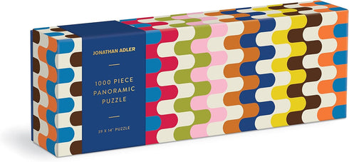 39" x 14" Landscape Puzzle, Chic and Modern Design Jonathan Adler Bargello 1000 Piece Panoramic Puzzle from Galison