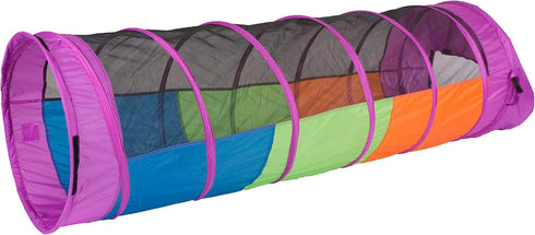 Pacific Play Tents Kids Peek-A-Boo I See You 6 Foot Crawl Tunnel, Multicolor & Mesh
