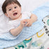Personalized Baby Blankets for Boys Girls, Custom Baby Blanket with Name, Dinosaur Letters Theme, Super Soft Fleece