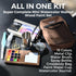 Set, 15-Color Funto Mini Watercolor Paint All-in-One Walnut Wood Premium Pocket Travel Paint Kit, with Crossbody