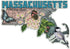Galison Massachusetts Mini Shaped Puzzle - 100 Jigsaw Pieces Featuring Art by Bestselling Artist Wendy Gold, Die-cut Mini Shaped Puzzle, Makes a Great Gift!