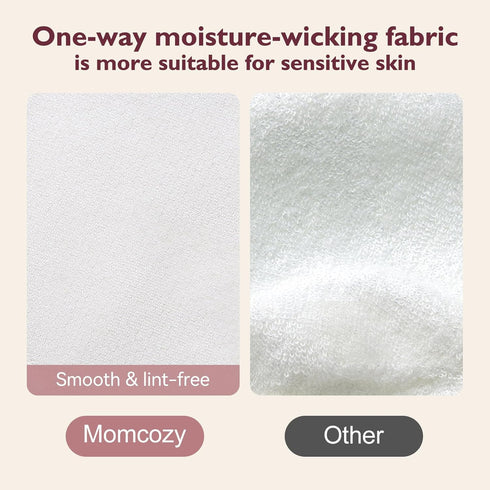 Momcozy 4 14 Pack Reusable Breast Pads, Innovative Use of Absorbent Fabric & Layers of Super Absorbent Core Washable