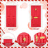 Red Tooth Fairy Door Kit With Accessories - Mini Wooden Festive Set for DIY Craft Activities and Learning Decoration