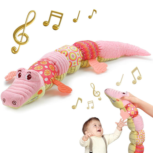 Sumobaby Crocodile Baby Toys Musical Crocodile, Stuffed Animal Activity Soft Toys with