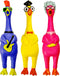 JA-RU Screaming Rubber Chicken Toy (3 Units Assorted) Squeaky Chicken Toys for