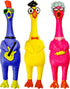 JA-RU Screaming Rubber Chicken Toy (3 Units Assorted) Squeaky Chicken Toys for