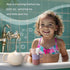 Set 1-3, 12 Ginbear Silicone Play Kitchen Tea with Washable Cloth Napkin for Little Girl Toddlers Non-Toxic Unbreakable