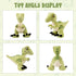 TCBunny Baby Dinosaur 12" Bedtime Plush Toy, Kid's Gifts for Boys and Girls (Green Velociraptor)