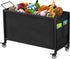 100L Large Kids Toy Box with Wheels, Storage Organizer for Toddlers, Black Toy Storage Bin for Stuffed Animals