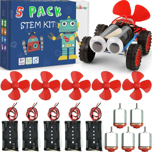 5 Set Individual STEM Kit for Kids 8-12, Bulk Craft Projects for Boys 6-8, Robot Car Building Activities for 2nd Grade