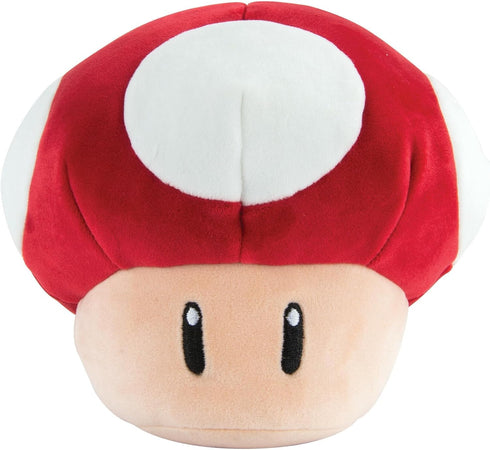 Club Mocchi-Mocchi Mario Kart Plush, Red Mushroom Plushie, Squishy Mario Toys and Cute Stuffed Animals, 6 Inch