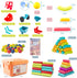 128Pcs 3-8 2 Magnetic Blocks Kids Toys, Large Magnetic Building Sticks STEM Educational Sensory Toy Preschool Learning