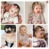 10 PCS Handmade Baby Girl Headbands and Bows, Soft Elastic Nylon Hairbands Hair Accessories for Infant Toddler