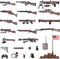 Weapons Pack Military Accessories, U.S Field Force Weapons Toy Set, Compatible with Major Brand, 3 Years Old+