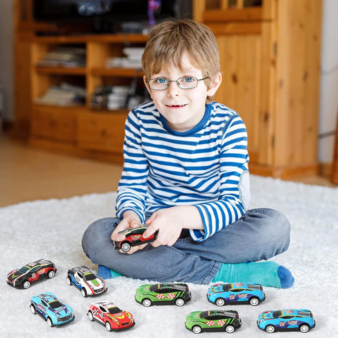 28 Pack Pull Back Cars for Kids, Mini Vehicles Toy Bulk Party Favor Race Cars for Boys Girls Toddlers
