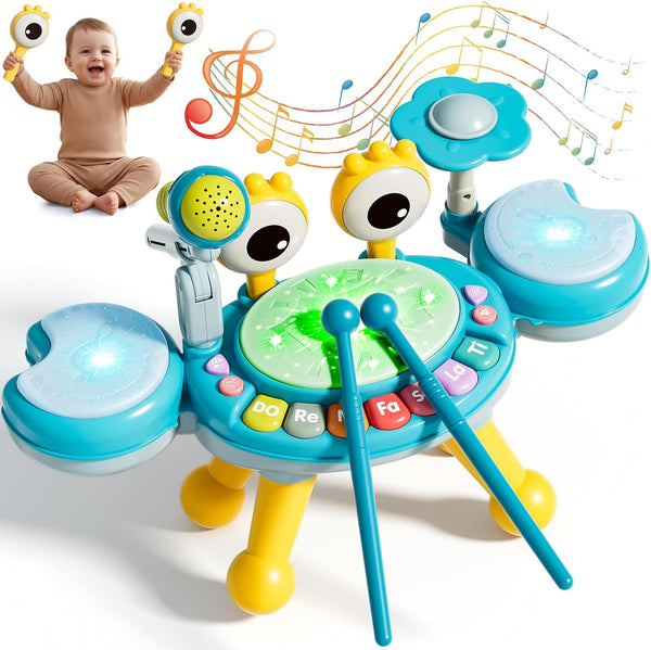 Toddler Drum Set for Kids 1-3, Baby Drum Set 1 Year Old
