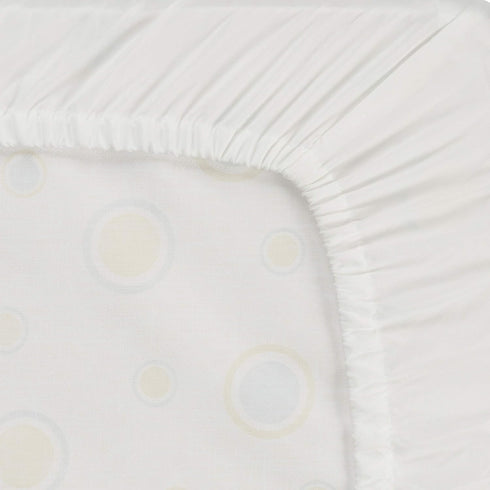 Everyday Kids Fitted Crib Sheet, 100% Soft Breathable Microfiber, White, Fits Standard Crib Mattress 28in x 52in