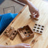 BSIRI Wooden Board Games Educational Sets - Classic Rustic Golf Game for Coffee Table or Home Decor (Gopher Holes)