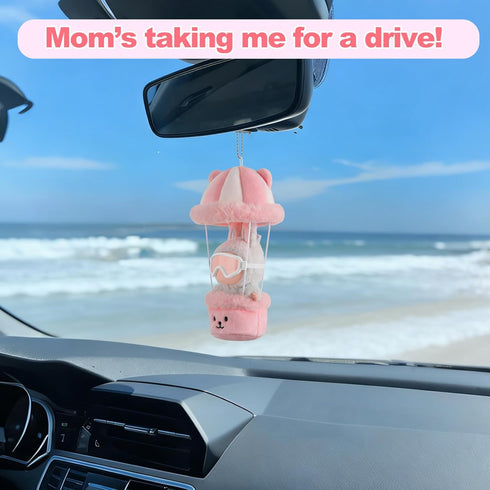 Ciunura 4-7in Doll Car Seat Compatible with Lububu, Small Seat for Blind Box Dolls, Ideal Car Decor Gifts(Pink)