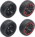 4Pack ShareGoo OD 2.55" 12mm Hex Wheel Rims & Rubber Tires Set Compatible with HSP Redcat HPI Tamiya 1/10 RC On-Road Touring Drift Car