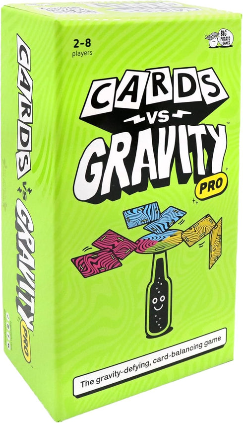 Cards Vs Gravity Pro, Travel Bag and Extra Cards Included, Fun Family Game for 2-8 Players