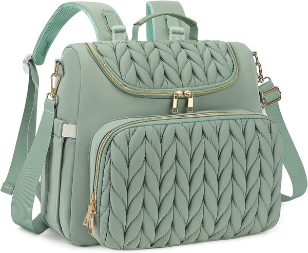 Bevkois Small Diaper Bag Backpack Quilted Mini Baby Crossbody Diaper Bag Tote for