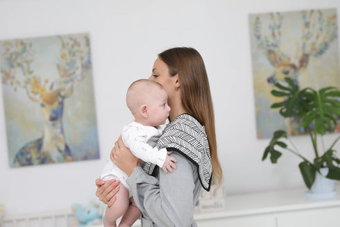 BaeBae Goods 21"x10" 6 Pack Burp Cloths for Baby Boy & Girl - Ultra Absorbent Burping Rags - Anti Shrink Unisex Burpy