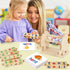 3 4 5 Montessori Learning and Educational Toys Gifts for Kids Years, Wooden Reading Blocks Toys, Preschool Kindergarten