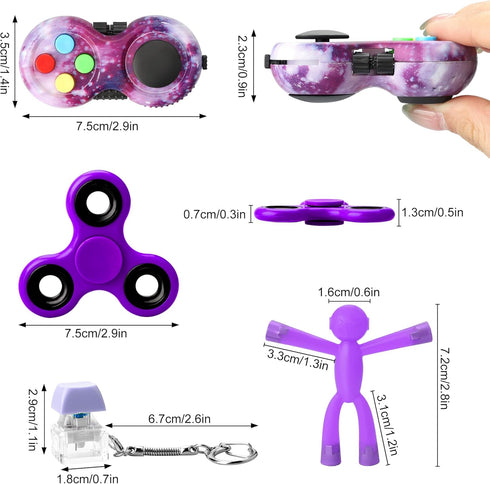 Pack 6 Pack, Fidget Toy Fidgets for Classroom, Fidget Kit for Toddler Travel Essential, Road Trip Activities for Kids