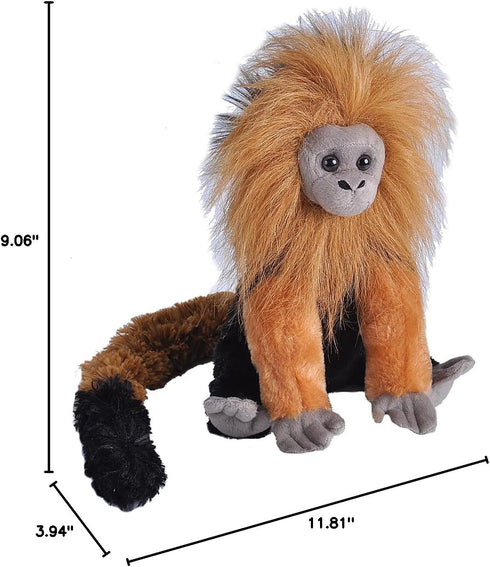 12 inches, Wild Republic Golden Lion Tamarin, Cuddlekins, Stuffed Animal, Gift for Kids, Plush Toy, Fill is Spun