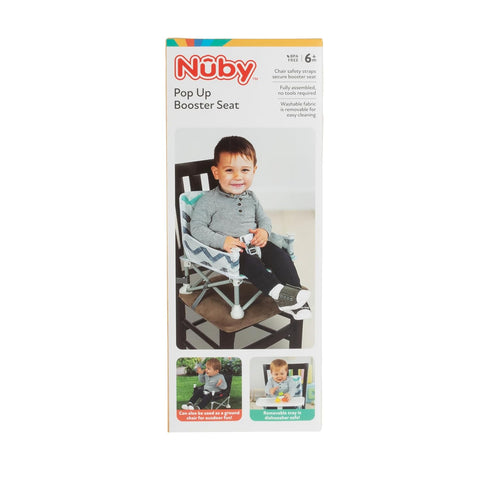 6+ 3-Point Summer Nuby Pop-Up Booster Seat with Removable Tray - Months - Portable Booster Seat for Floor