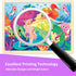 24 Piece Little Mermaid Wooden Puzzle for Kids Ages 3-5, Preschool Toddler Puzzles with Picture Underneath