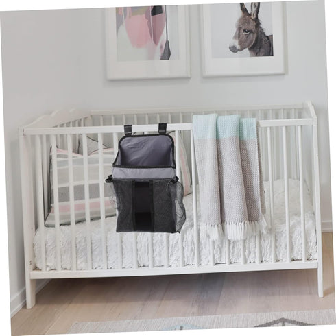 LIFKOME Baby Diaper Organizer Caddy Hanging Diaper Storage Bag Multi Pockets Waterproof Fabric for Crib and Changing