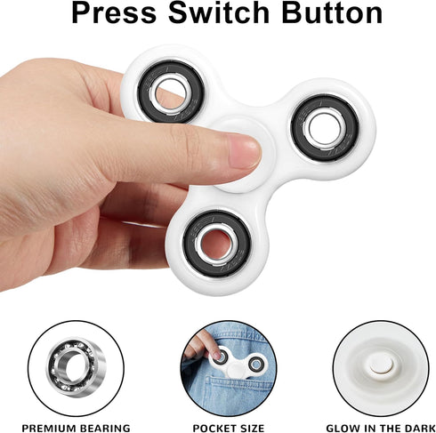 1Pcs WELLVO Fidget Spinner for Kids Adults, Sensory Fidgets Toys for Anxiety Stress Relief, Mini Cool Fidget Toy
