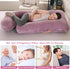 Wodsfay -65 Inch Pink-65inch) U-Shaped Pregnancy Pillow for Sleeping, Full Body Support for Back, HIPS & Belly