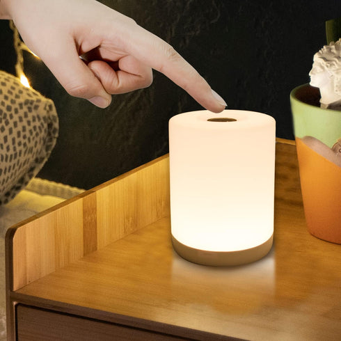 Mini Night Light, Soft Dim Lamp, Cordless Touch Night Light, Dimmable Portable Rechargeable for Baby Nursery