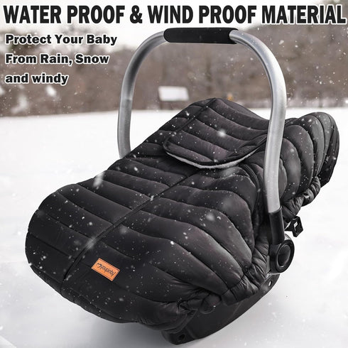 Youpinby Cozy, Winter Baby Car Seat Cover, Infant Carseat Canopy for Boys Girls, Cold Weather Warm Car Seat Covers
