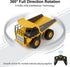 1*Rechargeable 2*AA 9-Channel Remote Control Dump Truck for Boys Adults, Metal Rc Dump Truck with Battery and Battery
