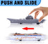 2PCS 3-8 Crelloci Aircraft Carrier Toy Cruise Ship with Lights and Sounds, Model Aircraft Carrier Navy Ship, Nautical