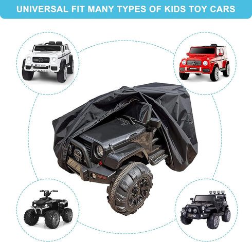 tonhui Large Ride-On Truck Toy Car Cover, Outdoor Cover for Power Wheels, Kids Electric Car Cover Waterproof All