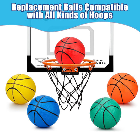 5 Inch Foam Mini Basketballs for Indoor Mini Hoops Set, Soft Squishy Balls, Great Sport Gift for Adults & Kids