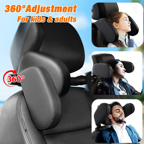 Upgraded Car Headrest Pillow, Head Support Neck Pillows, Only Suitable for Car Seat Headrest with Poles, Roadpal