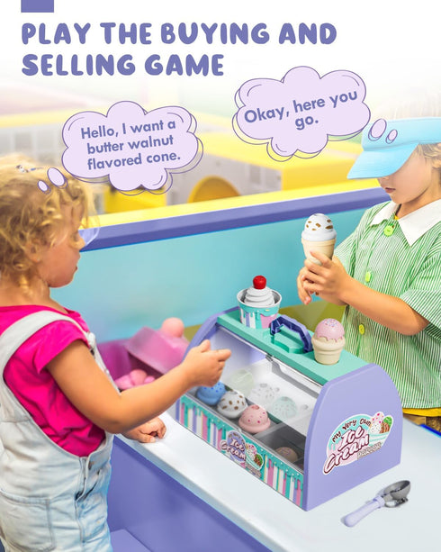 3-5, 3 4 Counter Playset 3 4 5 6 Lehoo Castle Ice Cream Toys for Toddlers Toys for Year Old Girls, Play Ice Cream Shop