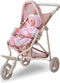 Olivia's Little World Baby Doll Stroller with Canopy & Storage Basket Foldable