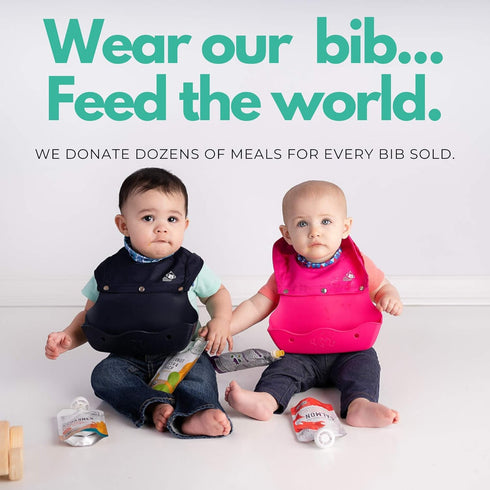 Silicone Bibs for Babies and Toddlers - Waterproof, Wipes Clean in Seconds, Premium Materials