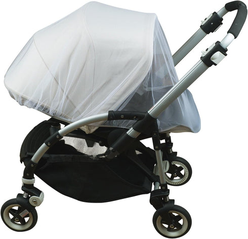 Mosquito and Bug Net for Baby Strollers, Bassinets, Cradles, and Car Seats - Safe Mesh White Buggy Cover
