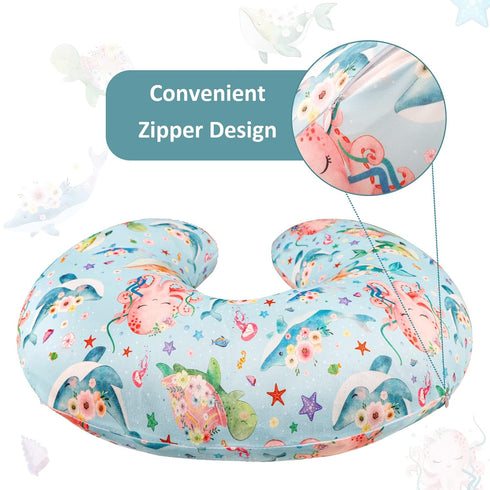 DILIMI Nursing Pillow Cover Stretchy Removable Cover for Breastfeeding Pillows, Ultra Soft Comfortable Slipcover