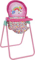 Baby Alive 509 Crew Doll High Chair Set - Pink & Rainbow - 6 Pieces, Fits Dolls Up to 24"