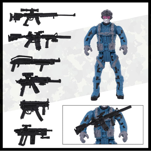 12PCS Army Men Toy Soldiers, Special Operation Soldier Military Action Figures Playset with Weapons for Kids Birthday