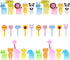 GO FRESH Food Picks for Kids, 30 Pieces Animal Bento Deco Set, Mini Cartoon Toothpick for Baby Showers and Kids Parties